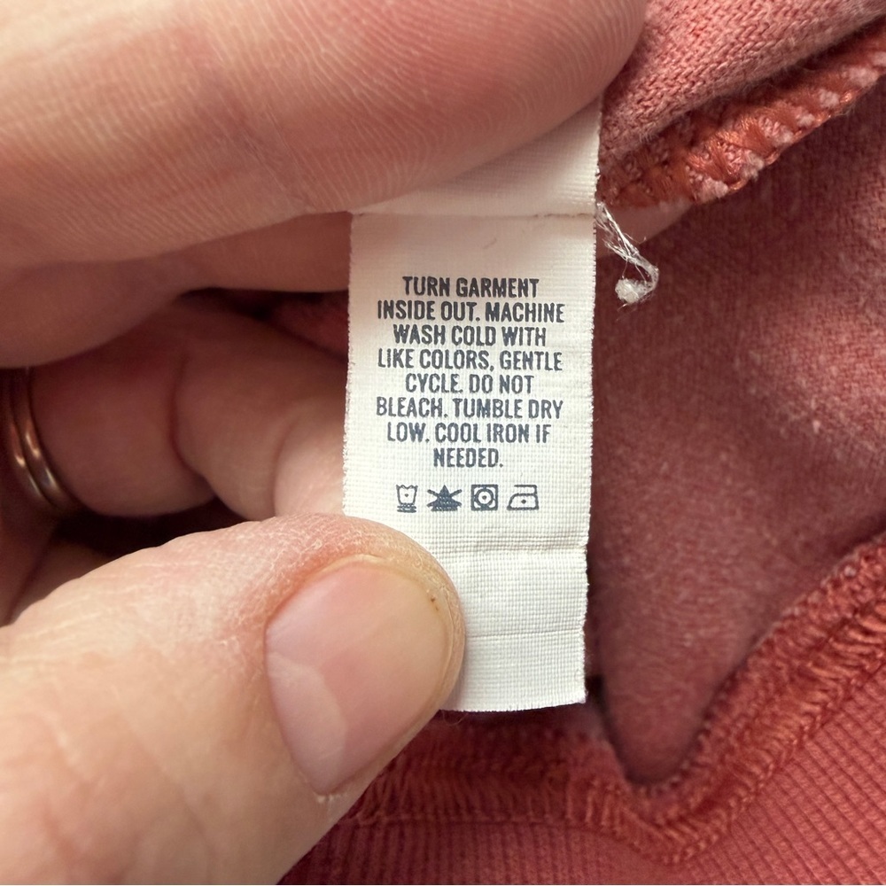 Aerie Womens Real Obsessed Oversized Velour Sweatshirt Size M Orange Loungewear - Picture 8 of 9